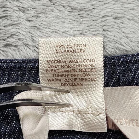 Ann Taylor LOFT Pants Womens 6P PETITE Blue Mid Rise Crop Tapered Preppy Office - Picture 5 of 10